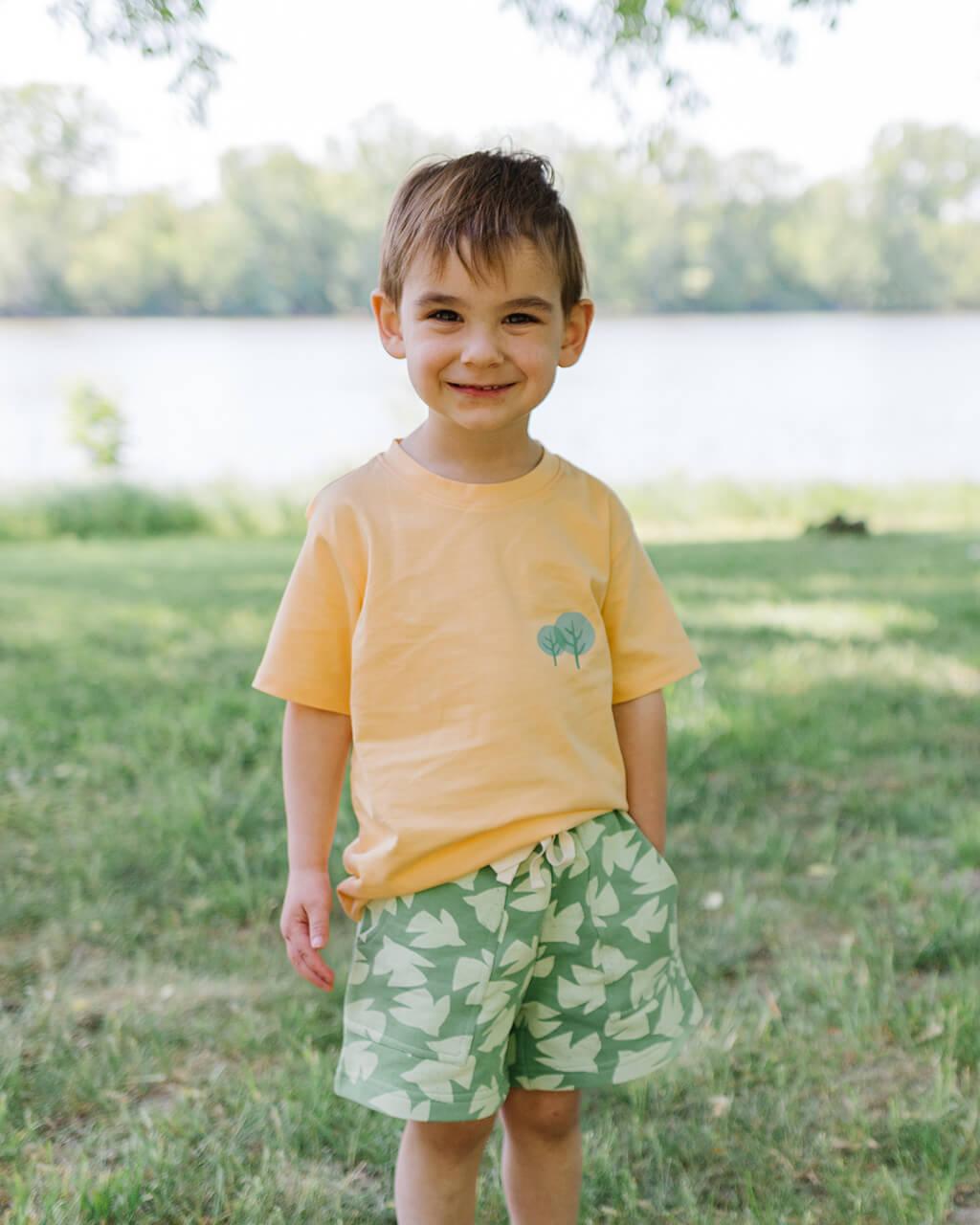 Kids Organic Cotton Yellow T-Shirt