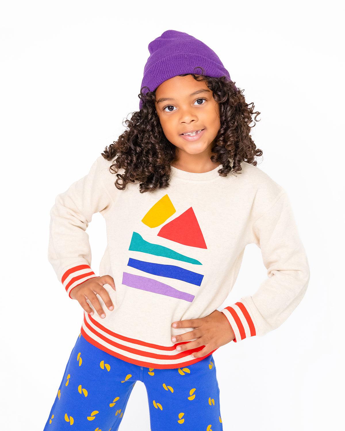 Kids Organic Cotton Oat Crewneck Sweatshirt Crann Organic