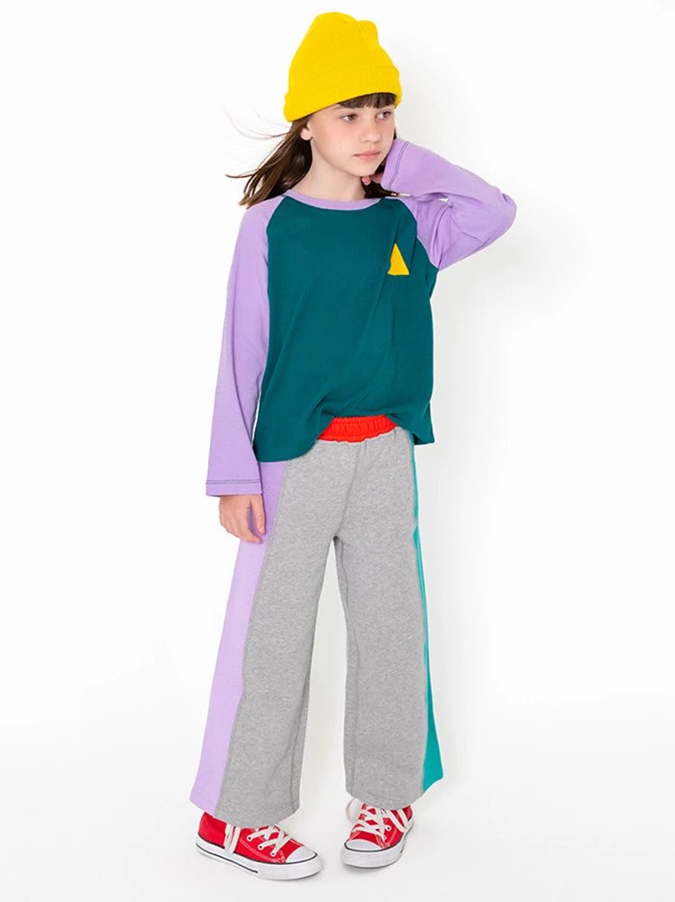 Girls Organic Colorblock Sweatpants