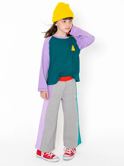 Girls Organic Colorblock Sweatpants