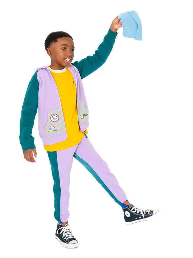Kids Organic Purple Joggers