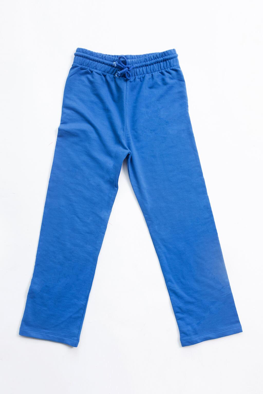 Kids' 100% Organic Cotton Blue Sweatpants - Crann Organic