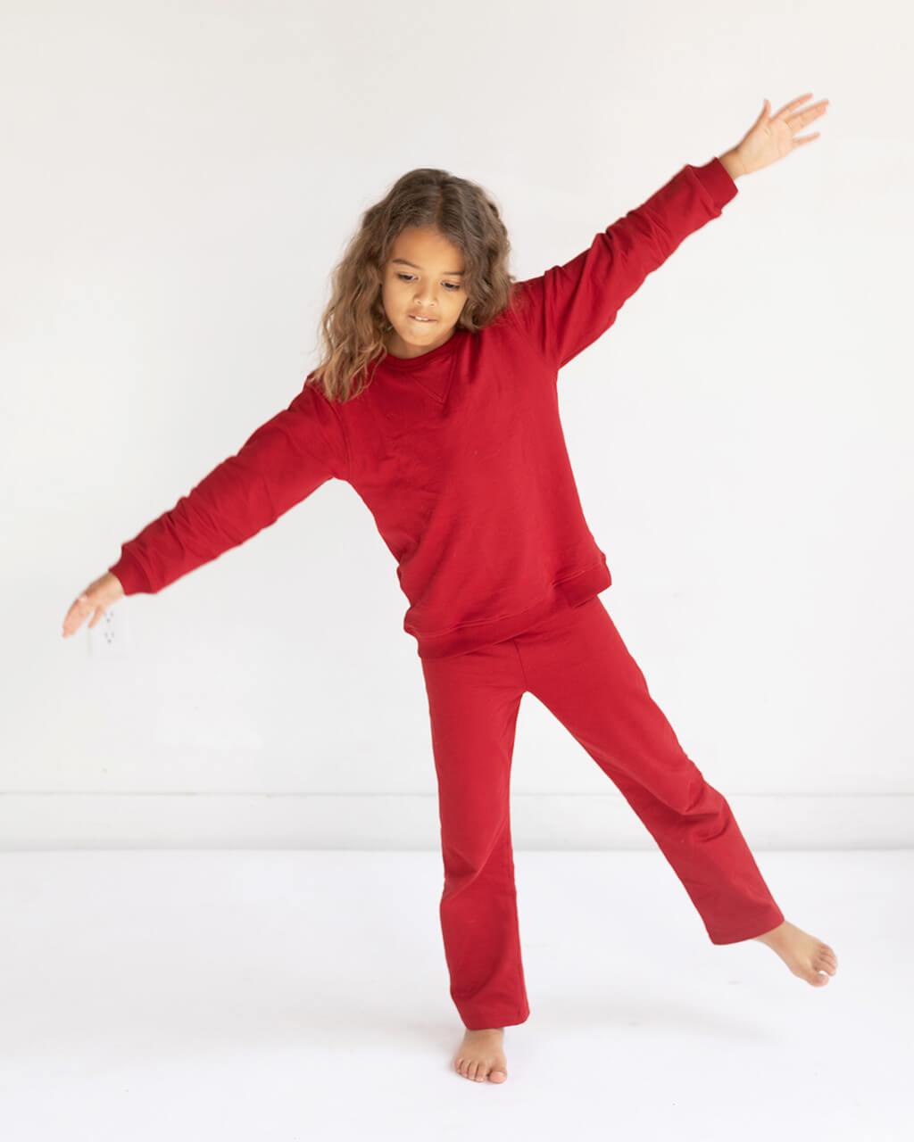 Kids 2024 red sweatpants