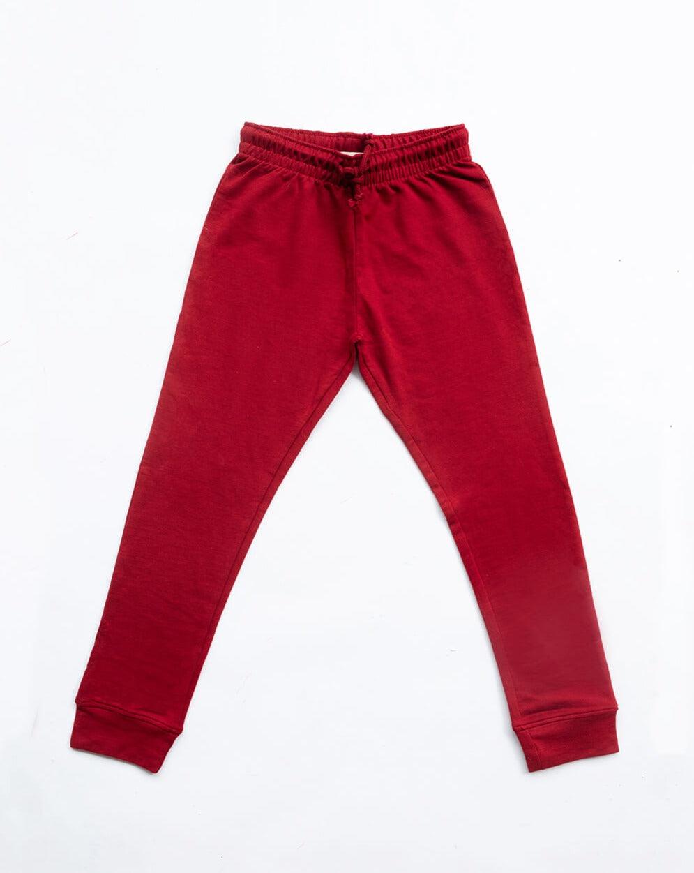 Kids Red Joggers