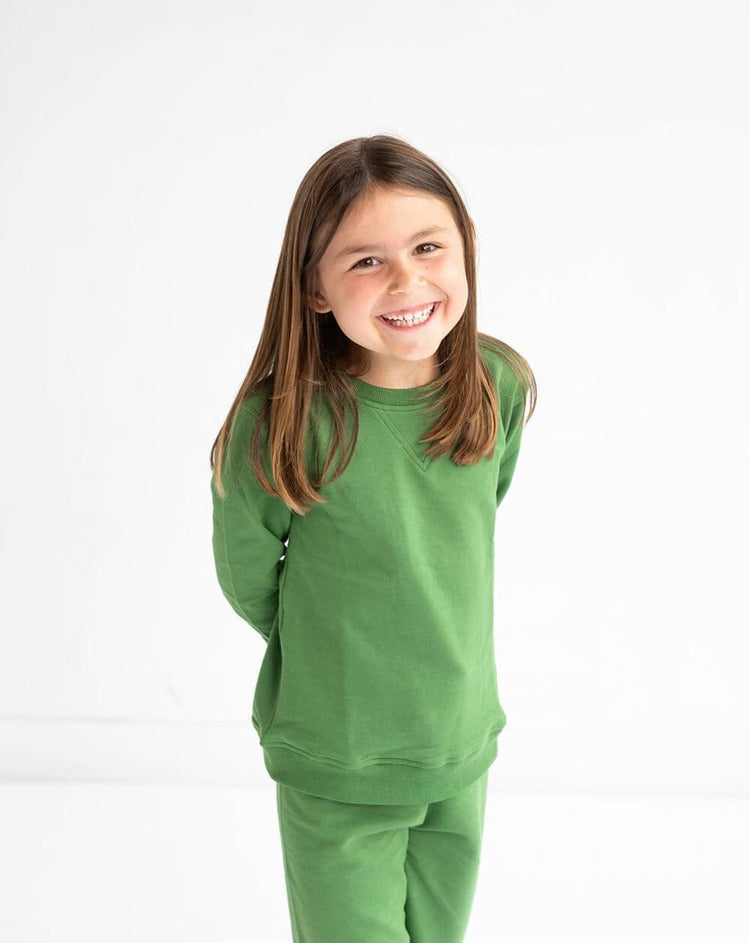 Toddler Organic Fleece Sweatshirt-Milky Green main image 1