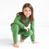 Kids' 100% Organic Cotton Green Sweatpants