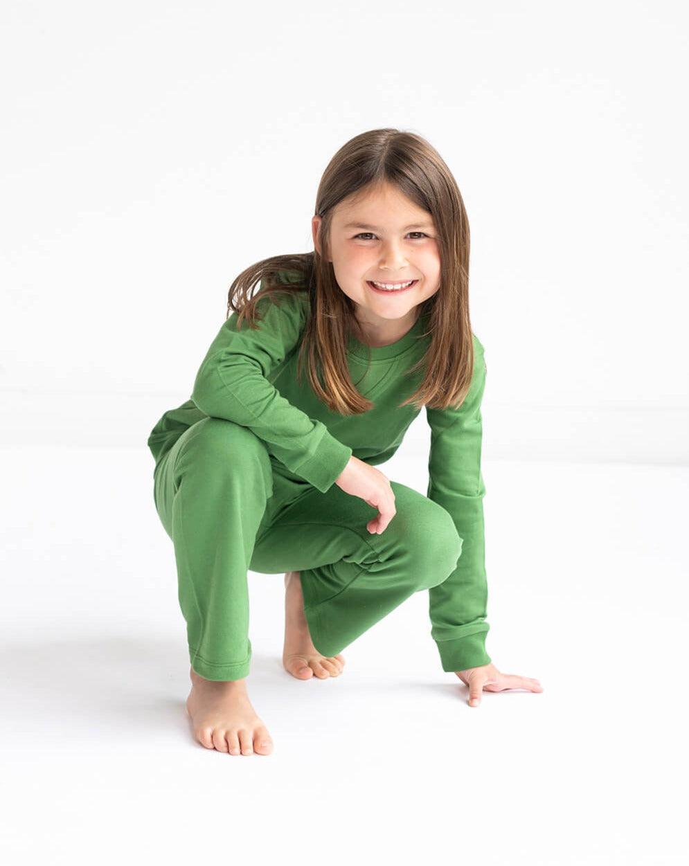 Kids' 100% Organic Cotton Green Sweatpants