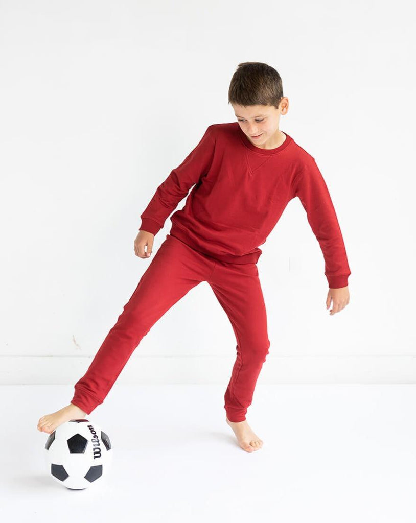 Kids Red Joggers