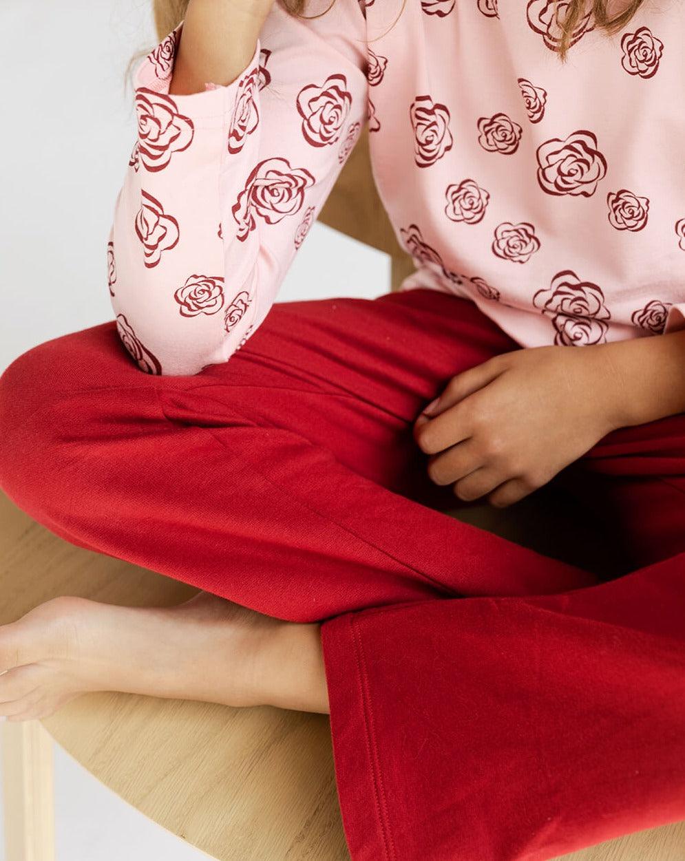 Red cotton sweatpants hot sale